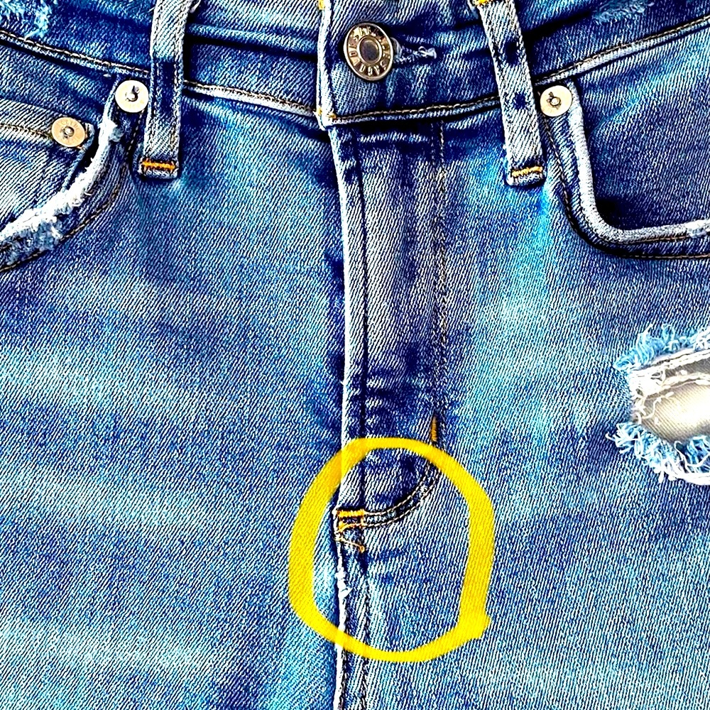 Agolde Sophie Hi Rise Distressed Jeans - Picture 5 of 13